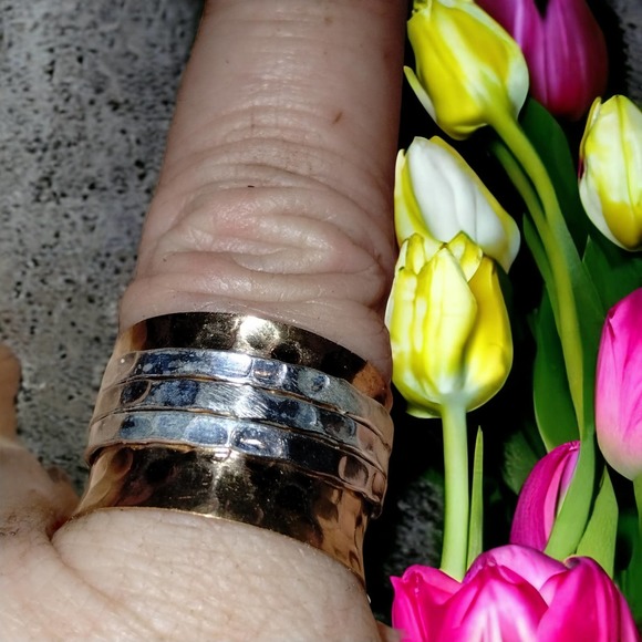Sterling silver 925 spinner ring size 6 - Picture 1 of 1